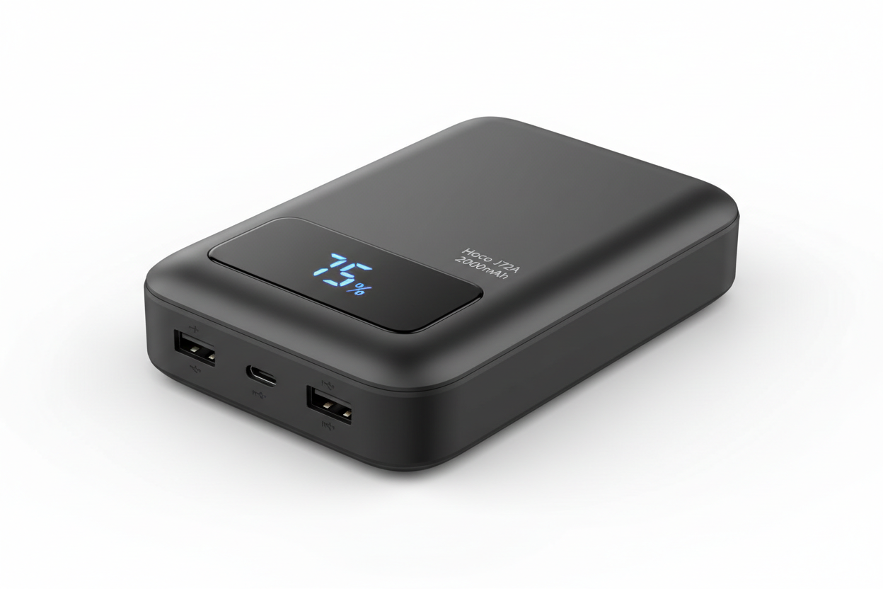 Hoco J72A 20000mAh Power Bank With LED Battery Indicator